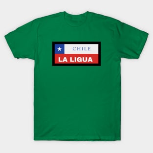 La Ligua City in Chilean Flag T-Shirt